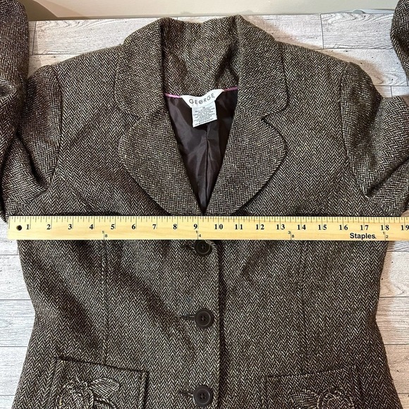 George | Tweed Blazer Jacket | Darkest Brown | Size: 10 - Picture 8 of 10